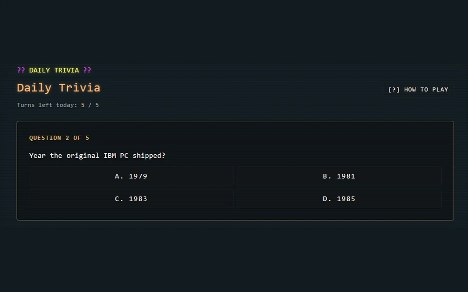 Daily Trivia screenshot