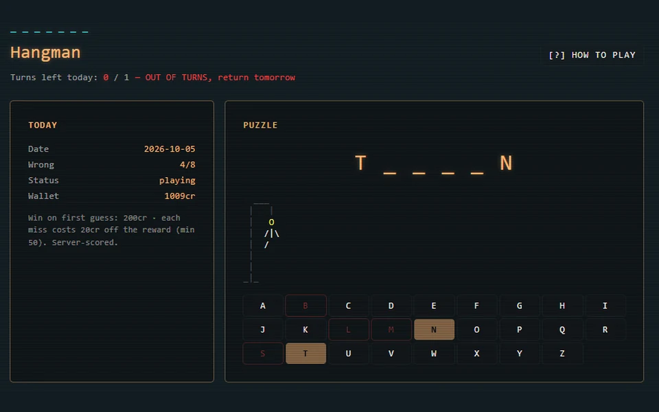 Hangman screenshot